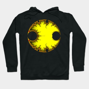 Mandelbrot Orb Yellow Hoodie